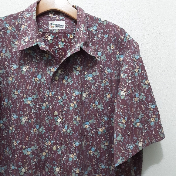 Reyn Spooner Hawaiian Traditionals Reverse Print AOP Floral